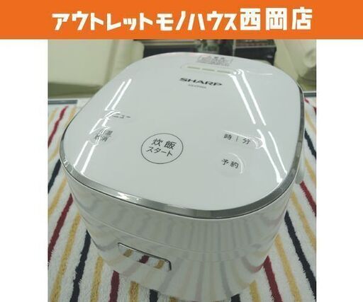 3合炊き シャープ マイコン炊飯器 2019年製 黒厚釜 KS-CF05A ホワイト SHARP マイコンジャー 西岡店