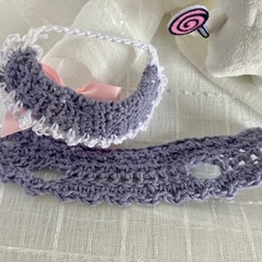 ちいかわグッズ　ぽてたま ちいかわ 着せ替え ラベンダーな帽子とワンピース  ハンドメイド　の画像