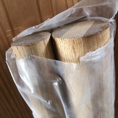 ロング　2本　木材　柱　ウォルナット　手すり　丸棒　DIY　　　　の画像
