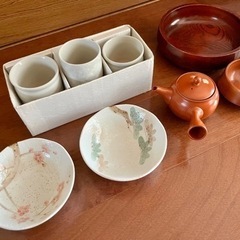 湯呑みセット（急須付き） たち吉　小皿セット　美品　早めの希望です