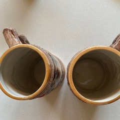 陶器のビールジョッキの画像