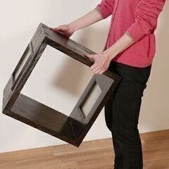 KAJA   UKKO Old Teak Wood Cube Boxの画像