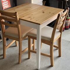 早い者勝ち☆IKEA☆ダイニングテーブルセット☆椅子付き