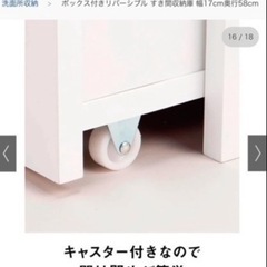 すき間収納庫 幅17x奥行58x高さ180cmの画像