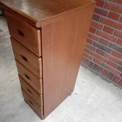箪笥１　５段引出し　サイズ約29cm×45cm　高さ約93cmの画像