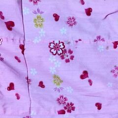 浴衣　ピンク✕桜柄　110センチの画像