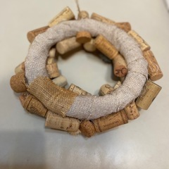 コルクリース　
ワインコルクのハンドメイドリースの画像