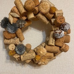 コルクリース　
ワインコルクのハンドメイドリース