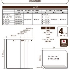 クイーンサイズ　マットレス　高反発マットレスの画像