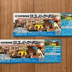 ☆24年9月末まで有効☆大江戸温泉物語 箕面温泉スパーガーデン 割引券