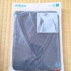 未使用 ユニクロ メンズ エアリズム Mサイズ ブルーの画像