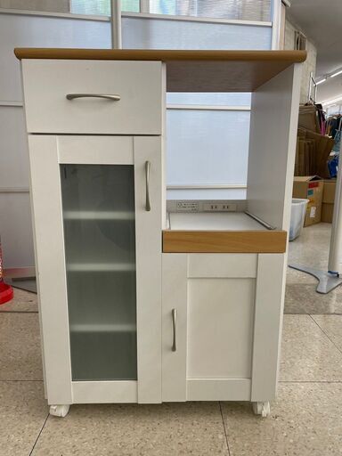 ★ジモティ割あり★  レンジボード ナチュラル H89×D39.5×W60.5 クリーニング済み TJ7749