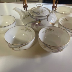 保谷謹製 蘭 茶器揃急須 湯呑 5客 