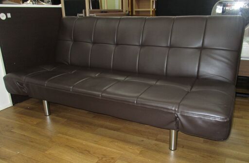 R607 NITORI ソファベッド(Nシールド ）3人掛け 合成皮革 Used・美品