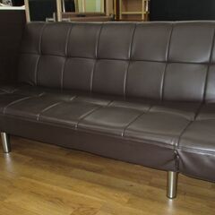 R607 NITORI ソファベッド(Nシールド ）3人掛け 合成皮革 Used・美品