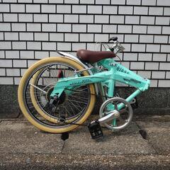 アルミフレーム 折り畳み自転車の画像