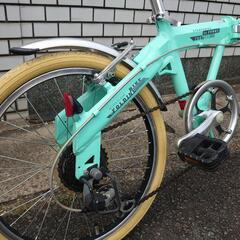 アルミフレーム 折り畳み自転車の画像