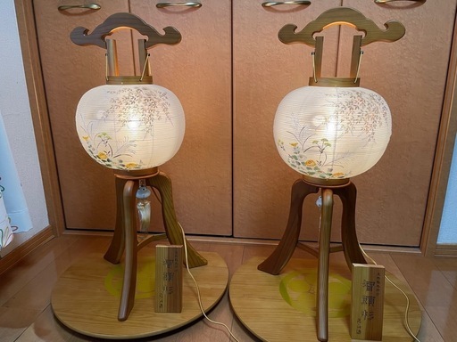 盆提灯　台座付き