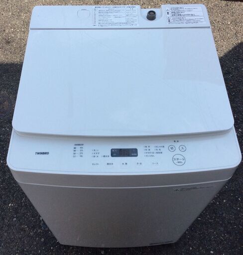 【RKGSE-193】特価！ツインバード/TWINBIRD/5.5kg/全自動洗濯機/WM-EC55/中古/2023年製/当社より近隣地域無料配達/