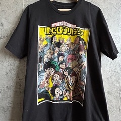 僕のヒーローアカデミア　 Tシャツ 半袖　ブラック　アニメ