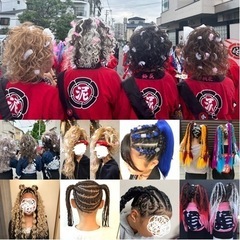 出張祭りヘアセット