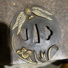 刀鍔 金銀象嵌入り在銘２枚セットの画像