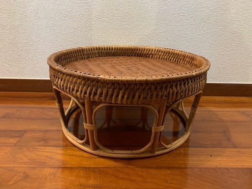 籐家具　ラウンドテーブル
