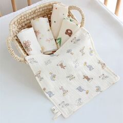 insスタイル　わたガーゼ　ベビーハンカチ　綿100％　4重ガー...