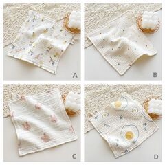 insスタイル　わたガーゼ　ベビーハンカチ　綿100％　4重ガーゼ5枚入りの画像