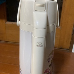 象印　魔法瓶　押すだけポット　フラワー柄　美品