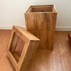 ゴミ箱　木　ナチュラル　おしゃれ【決まりました】の画像