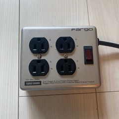 ファーゴ 電源タップ STEEL TAP 2個　（スチールタップ） AC4個口 シルバー PT400SVの画像