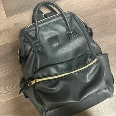 anello ブラック 合皮口金 リュックパック リュックサック