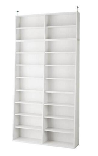ベルメゾン　上置き付き1cmピッチ書棚　118.5cmタイプ　白