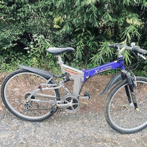 マウンテンバイク・ 折りたたみ自転車 アルミWサス 26 インチ　ダウンヒモデル