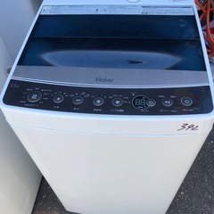 NO 342 🌈福岡市内配送設置無料✨🌈　ハイアール Haier 全自動洗濯機 5.5kg ブラック JW-C55A