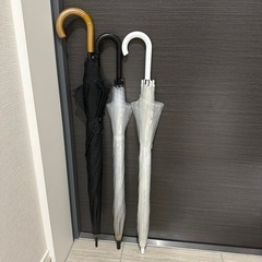 定価半額以下☆おおきめ黒傘ビニール傘計３点セット