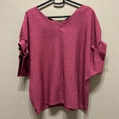 美品⭐︎リネンライクフレンチスリーブトップス