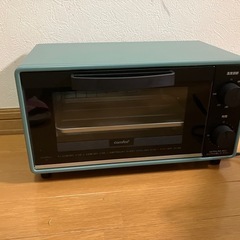 〆 オーブントースター　ほぼ未使用 水色　グリーンの画像