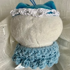 ちいかわグッズ　ぽてたま ちいかわ 着せ替え ラベンダーな帽子とワンピース  ハンドメイド　の画像