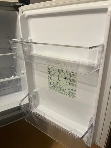 綺麗です！！AQUA アクア 冷蔵庫（126L・右開き） ブラッシュシルバー AQR-13M（S）