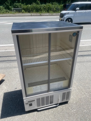 ■中古品 ホシザキ小型冷蔵ショーケース SSB-63CTL2 2014年 123L 630ｘ450ｘ1050ｍｍ 動作問題なし■