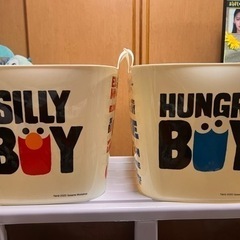 エルモ&クッキーランドリーバスケットの画像