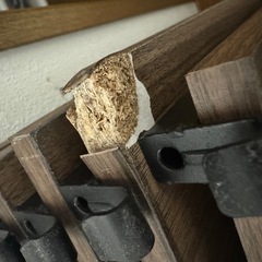 突っ張り壁面収納Nポルダ リビング収納2連セット(幅80cm ミドルブラウン)の画像