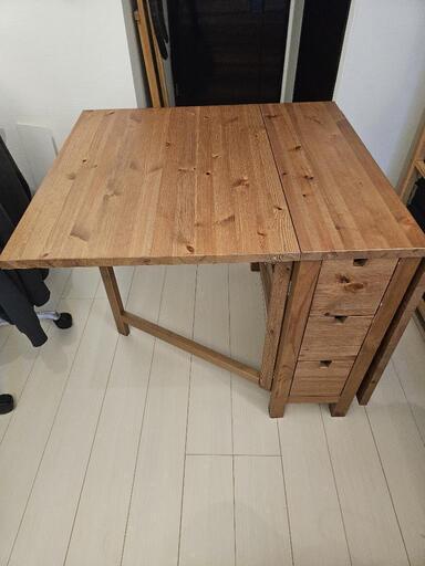 IKEA 折りたたみテーブル　ゲートレッグテーブル　ノールデン　NORDEN