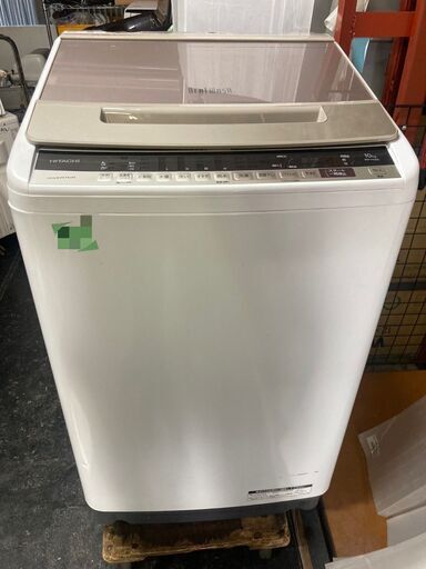 ☆中古￥12,800！【目玉商品！】HITACHI　10.0kg洗濯機　家電　BW-V100型　2020年製　幅61㎝ｘ奥行61㎝ｘ高さ106㎝　【BH009】