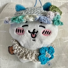 ぽてたま ちいかわ ぬいぐるみ ハンドメイド かぎ針編み ブルー...
