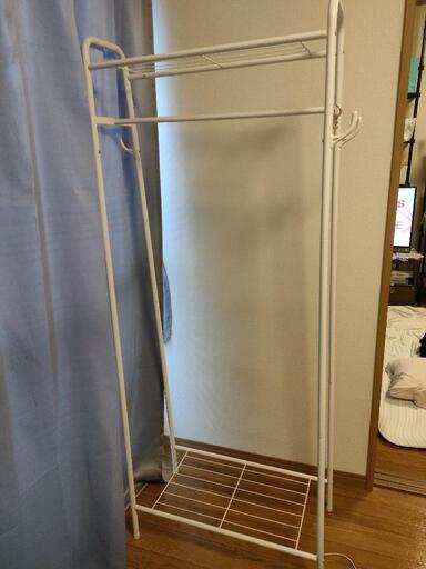 ハンガーラック　ホワイト　美品36×66×160