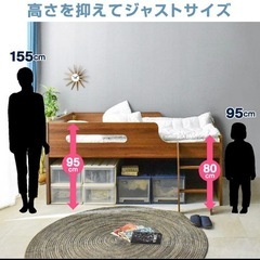 シングルベッド　ミドルタイプ　美品の画像