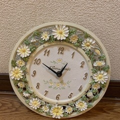 壁掛け時計 お花 フラワー アンティーク